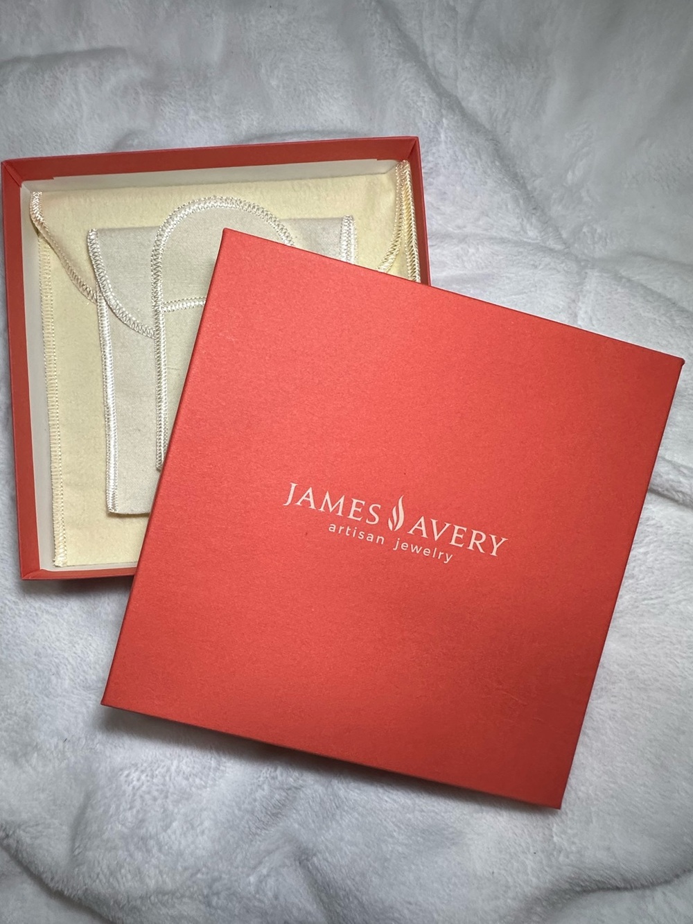 🎁 James Avery Jewelry 6x6" Gift Box & 3-Piece Matching Storage Pouch Lot 🎁